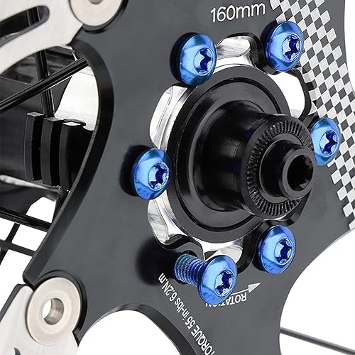 Miniatura 7 de -Tornillo Rotor de freno de disco de bicicleta Tornillo de rotor de bicicleta M5x10mm para bicicleta de carretera Bicicleta de montaña (azul) 24pcs