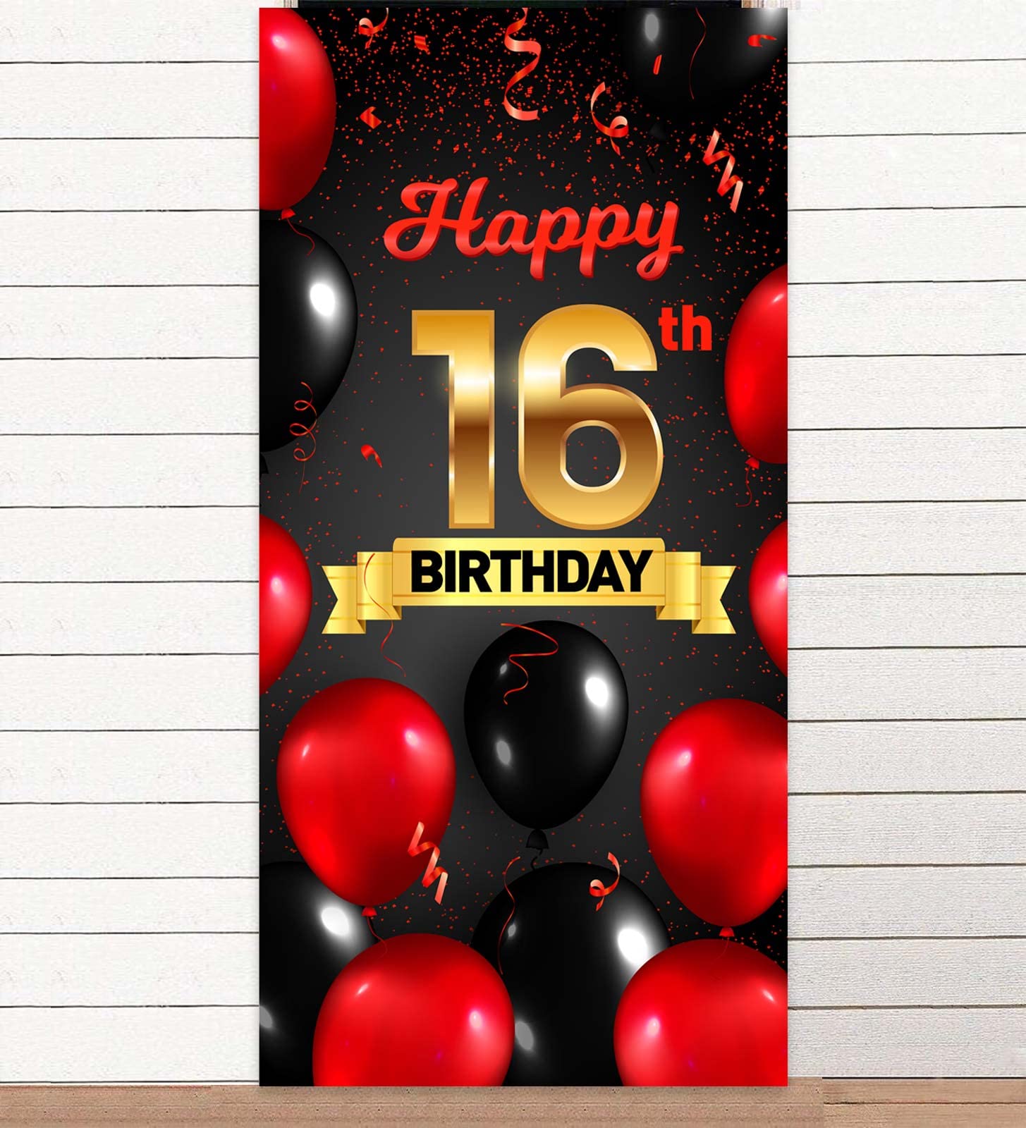 Rainbow Happy Birthday Banner - Gay Pride Outdoor Decoration, 12x71 Inch, 2 Pack