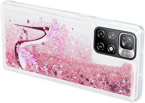 Miniatura 7 de CCSmall Funda transparente para Xiaomi Redmi Note 11 4GRedmi Note 11S, brillo brillante líquido que fluye arenas movedizas a prueba de golpes Funda
