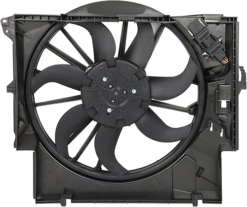 SCITOO 623430 Ventilador de condensador de radiador dual compatible para 2008-2013 para B-M-W para 135i 2009-2011 para B-M-W para 335d 2007-2013