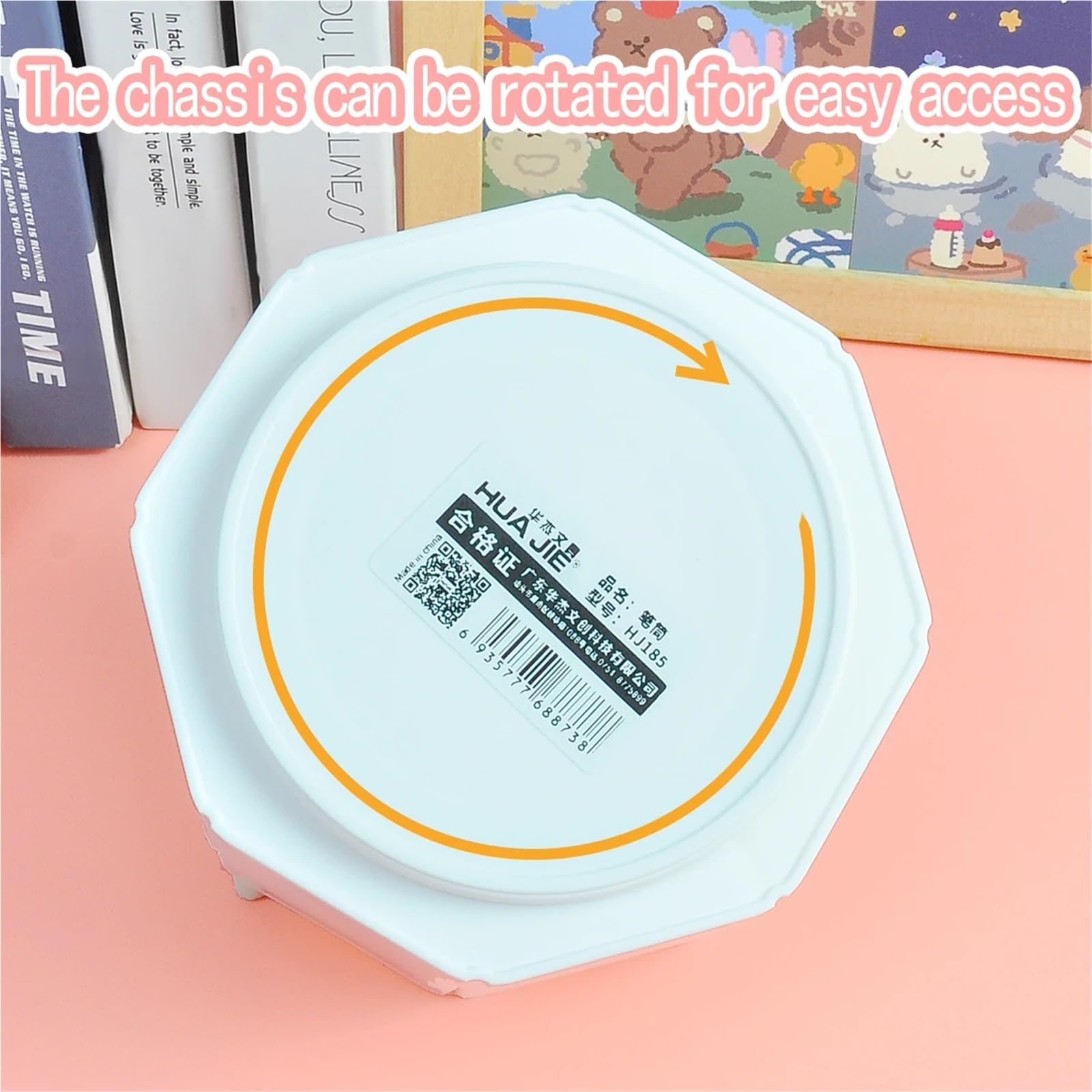 Pencil Holder 1pc Multifunktionaler 360-Grad-Schwenk-Bleistifthalter Kreativer Desktop-Organizer mit hoher Kapazität Schul- und Bürobedarf(Blue)