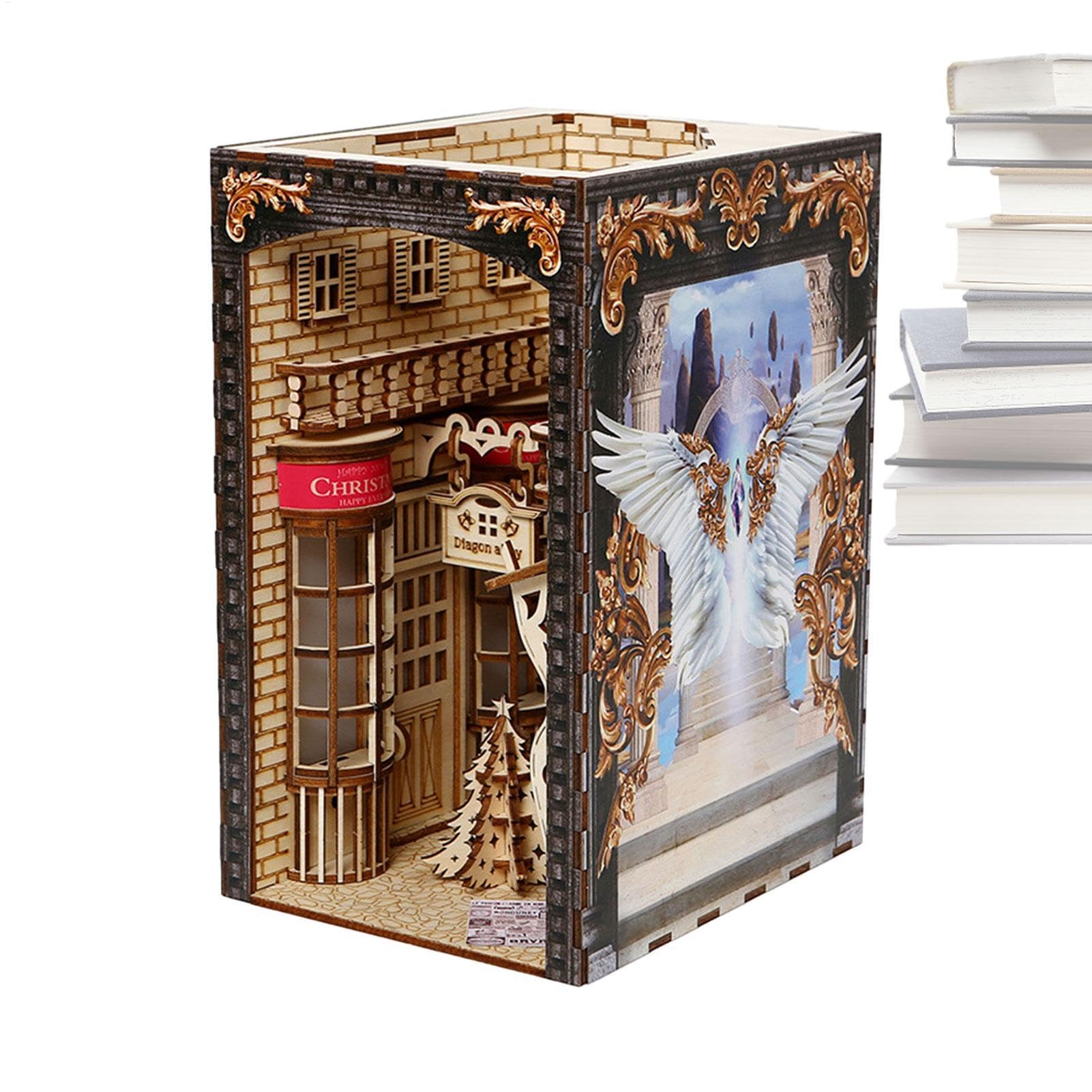 Kit de bibliothèque miniature en bois idée cadeau originale pour amis et collègues