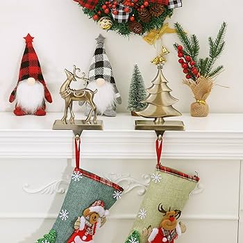 Bronze christmas tree stocking holder Outlet