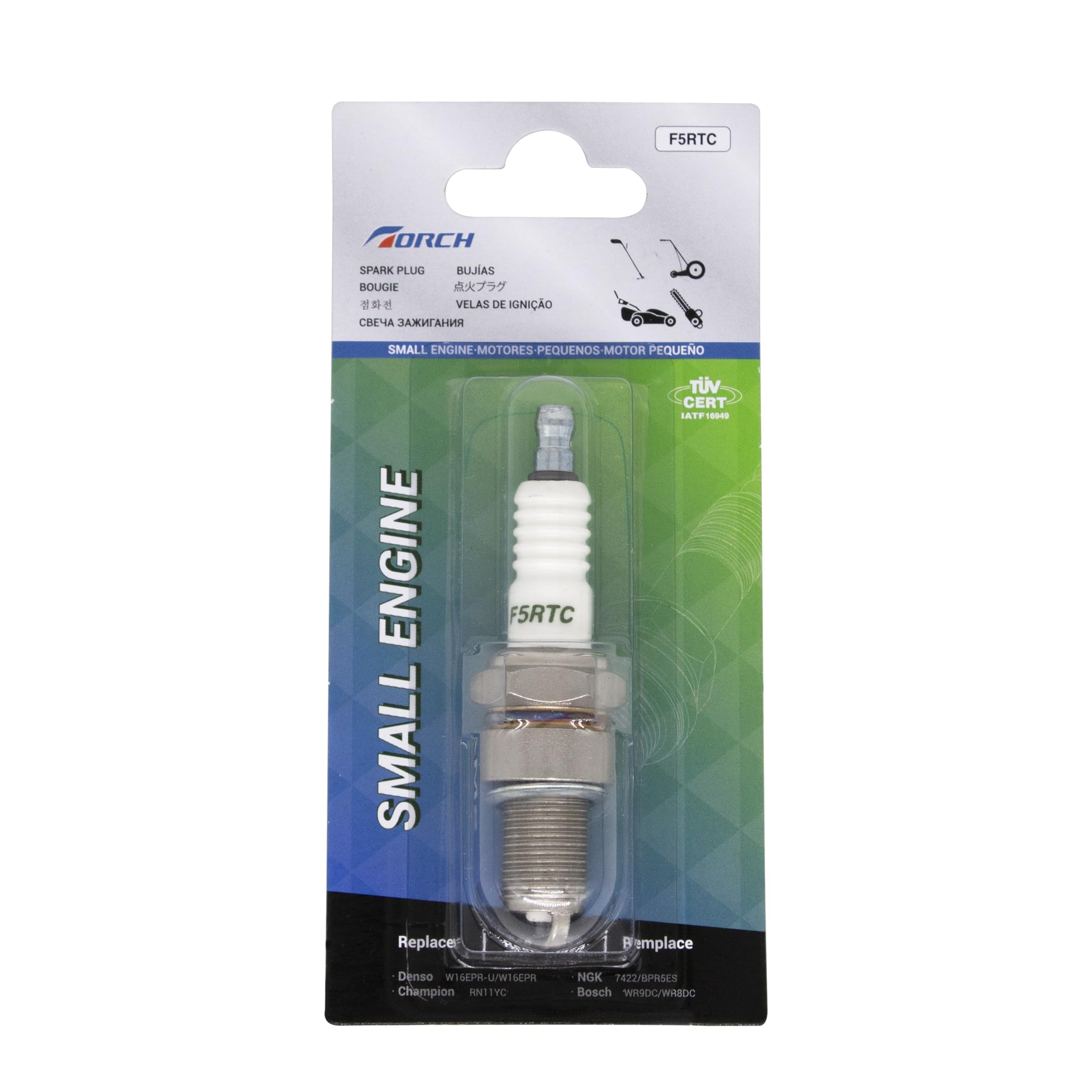 TORCH 4pcs F5RTC Candela Sostituire per N GK 7734/BPR5ES, per Cham pion 322/RN11YC 404/RN12YC, per 5305/IW16 3256/J16CR-U 3013/W14EXR-U 3021/W16EPR-U 3031/ W16EXR-U, per Harley Davidson 5RL, OEM