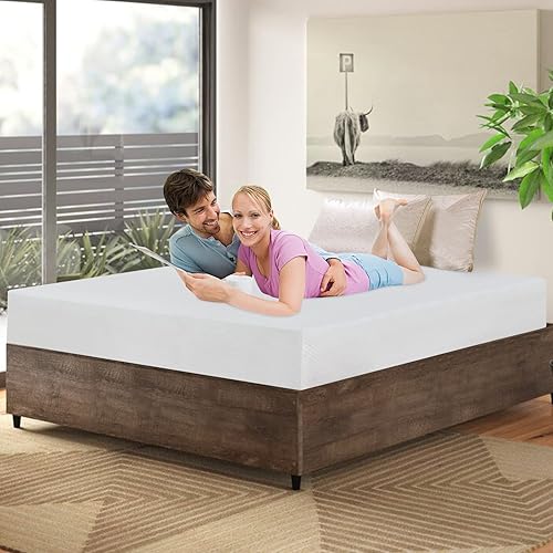 Miniatura 1 de Colchón de espuma viscoelástica tamaño King de 10 pulgadas, sin fibra de vidrio, colchón King en una caja, colchón de cama de firmeza media para