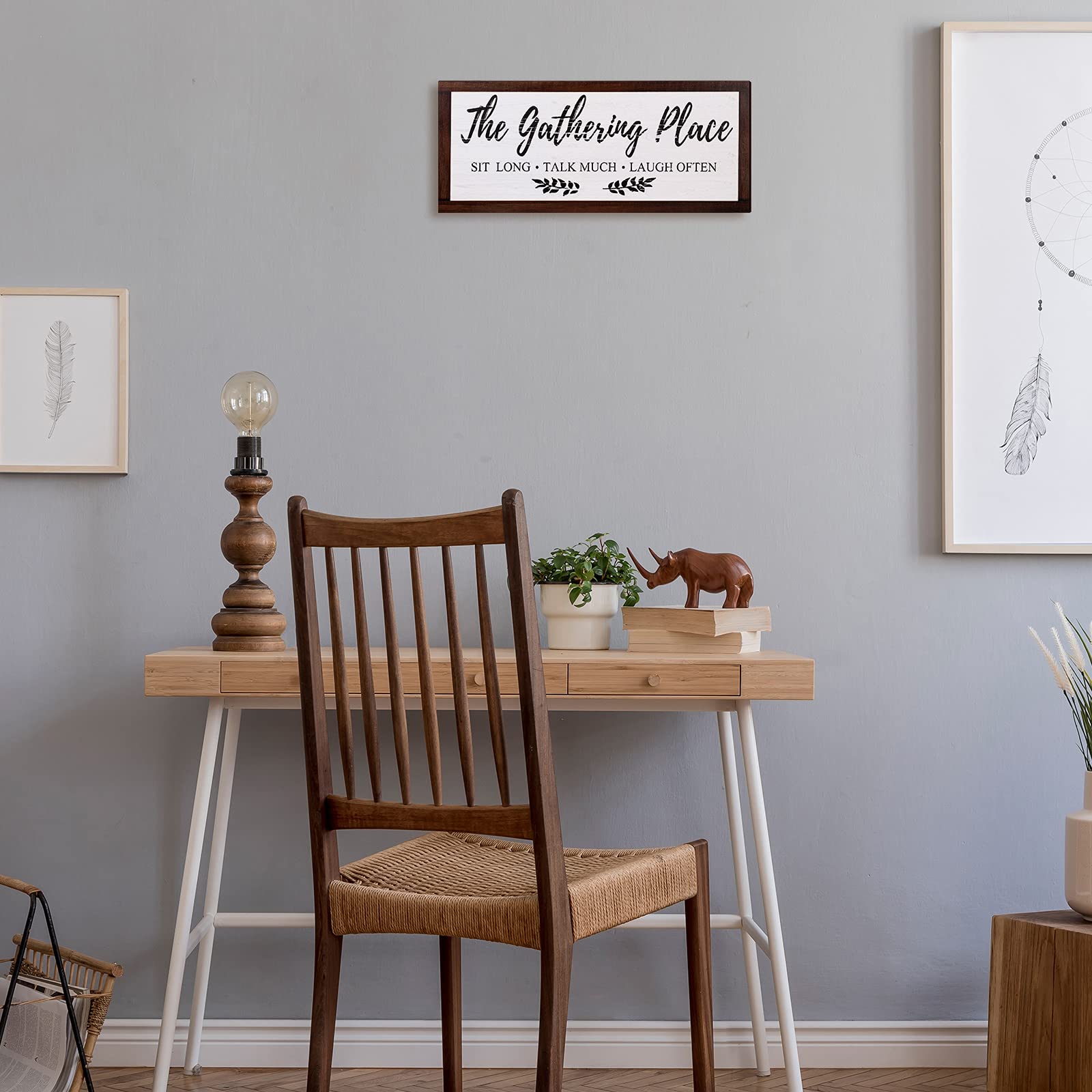 Amazon.com: Gather Sign Dining Room Wall Decor 14'' x 5.9