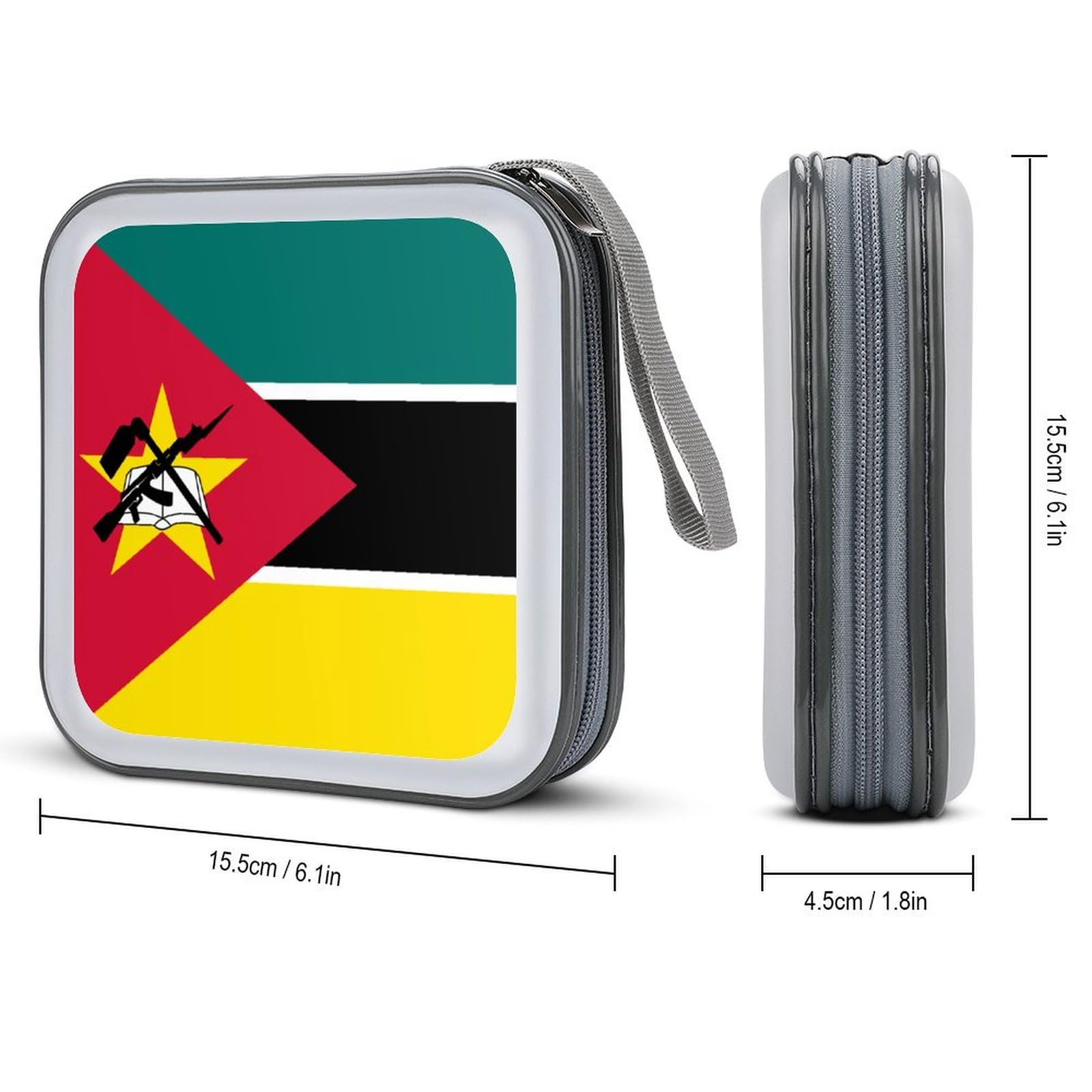 Mozambique Flag CD Case DVD Storage Case Portable