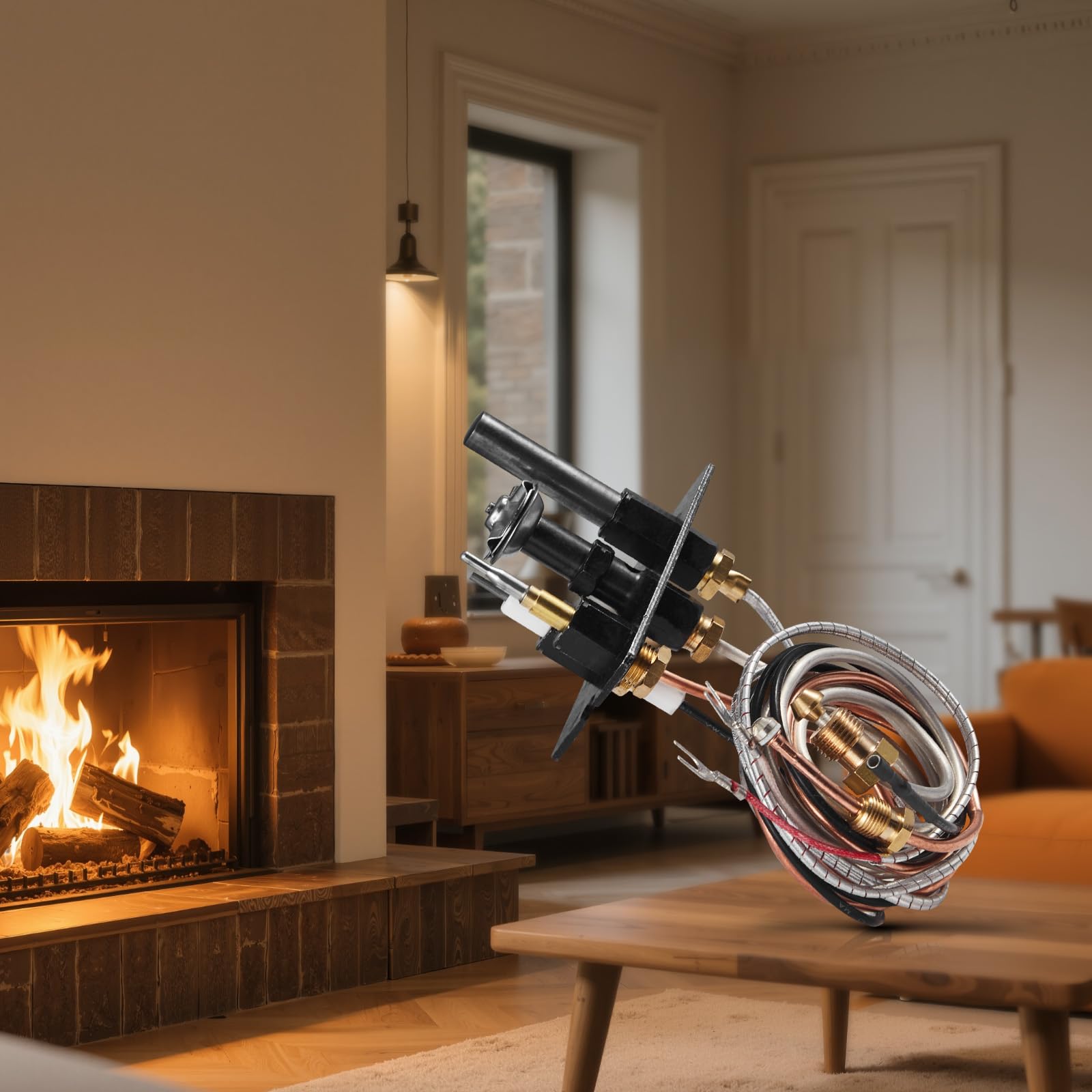 VEVOR Ensemble de veilleuse à gaz, références OE 69L17, 69L1701, 904405, J4117, 108084-02, kit d'allumage de remplacement pour foyer au gaz naturel, pour les modèles Lennox, Superior et Astria, noir