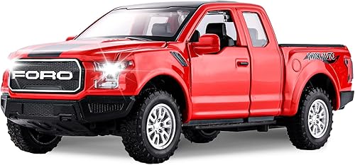 Miniatura 8 de SASBSC Toy Trucks F150 Raptor Pickup Truck Toys for Boys Diecast Metal Model Truck with Light and Sound Pull Back Car Toys for 3+ Year Old Kids