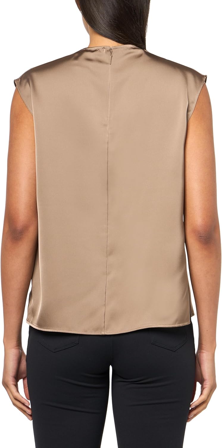 Calvin Klein Women's Satin Cowl Neck Blouse