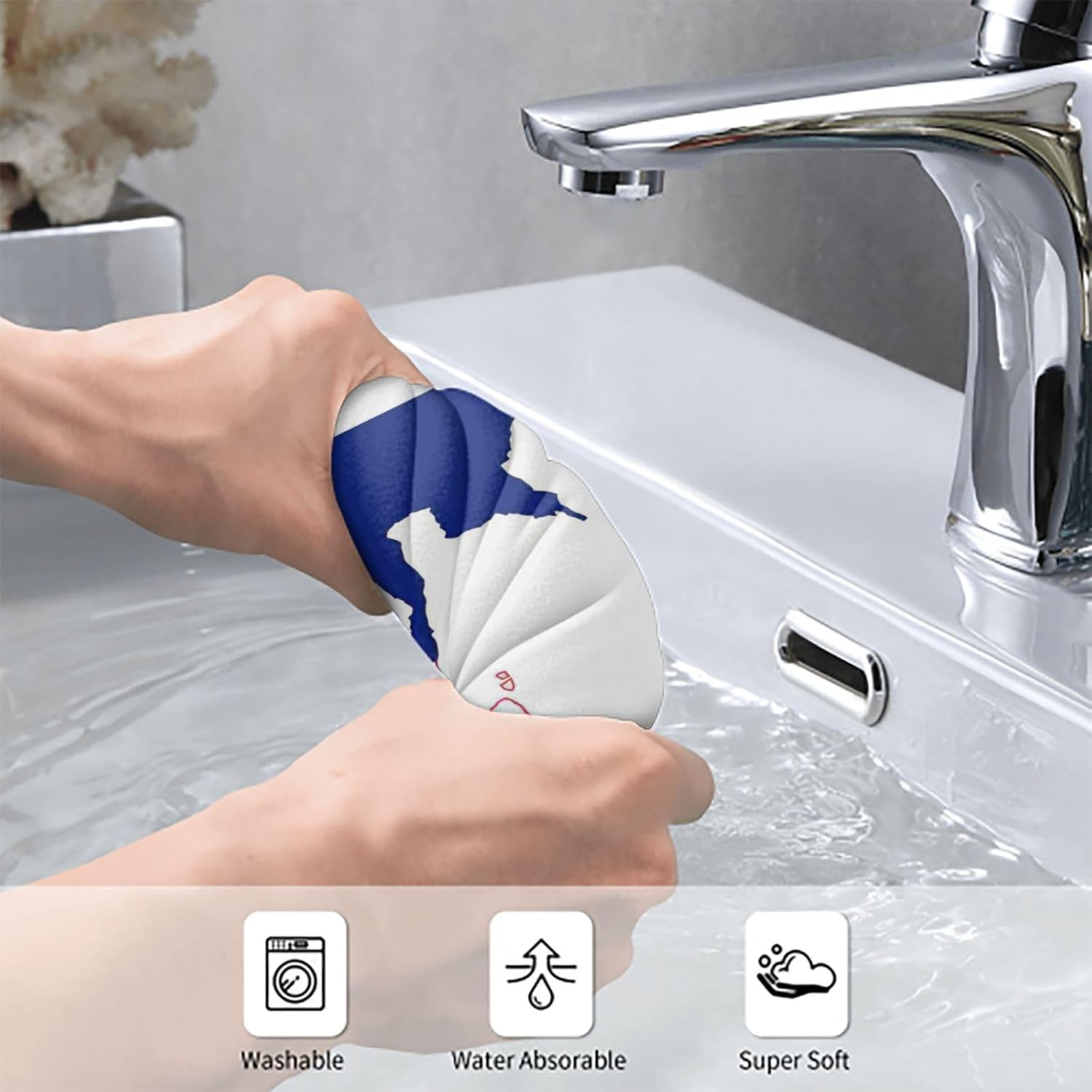 Thailand Flag Map Print Hand Towels for Kitchen, Decorative Bathroom Towels Decor Farmhouse Cute for Men Women Gifts