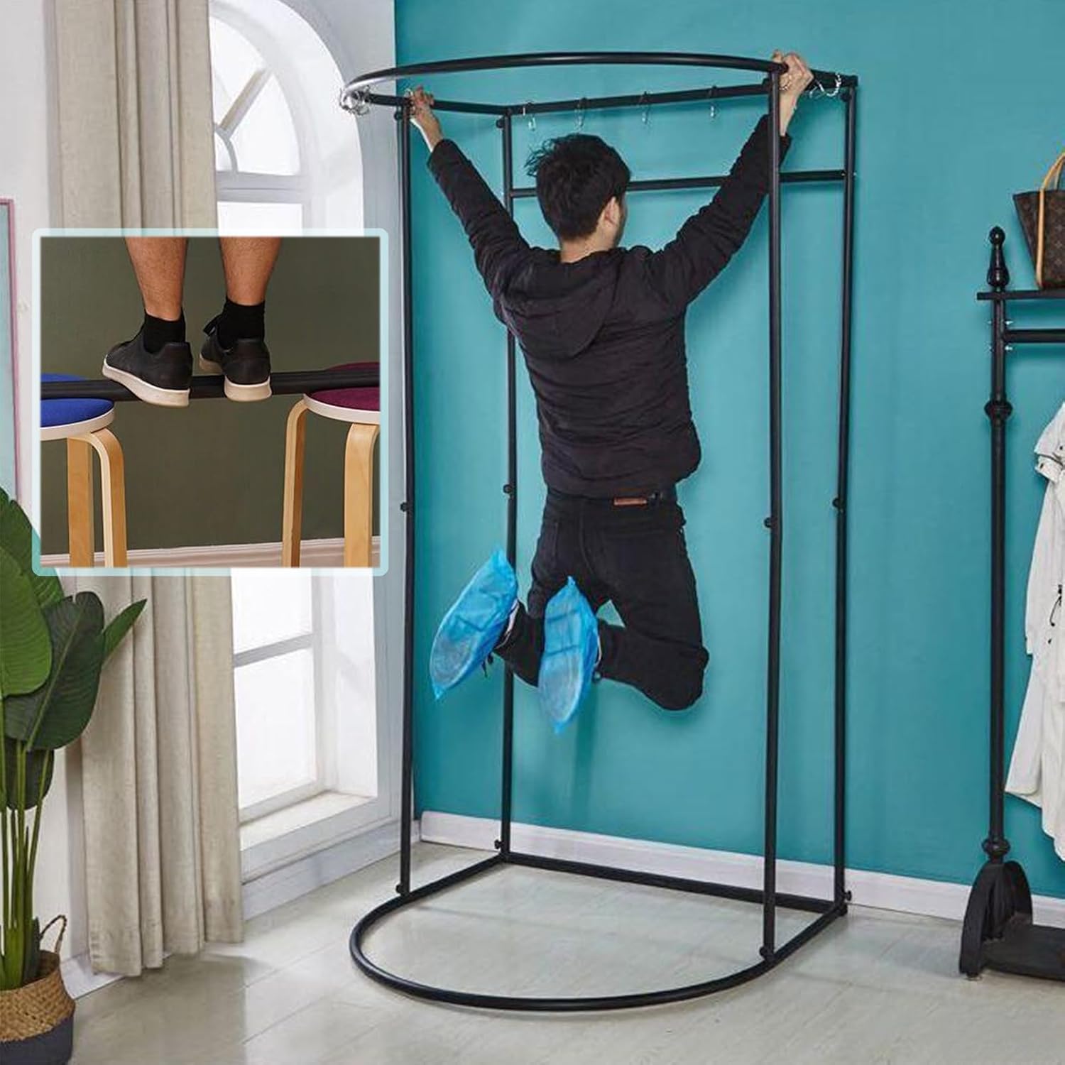 Clothing Store Fitting Room, Portable Dressing Room for Boutique, Movable Changing Room with Shading Curtain, Temporary Mobile Prvacy Protection Dressing Room, 78 X 39 X 37in