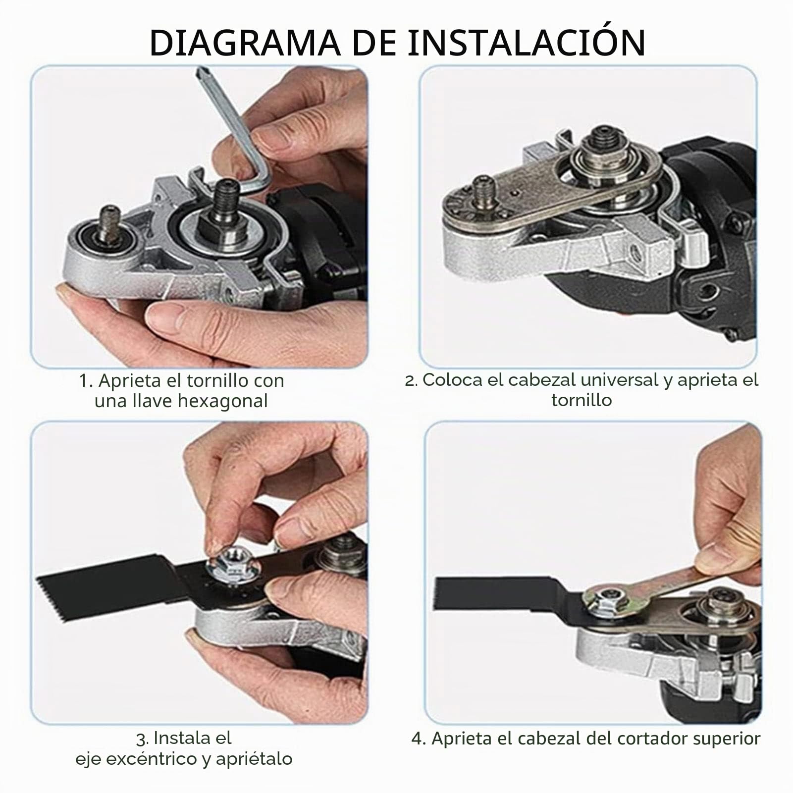 Convertidor de Amoladora Angular a Herramienta Oscilante Universal, Adaptador Multiusos Profesional para Cortar, Pulir y lijado Resistente y Compacto