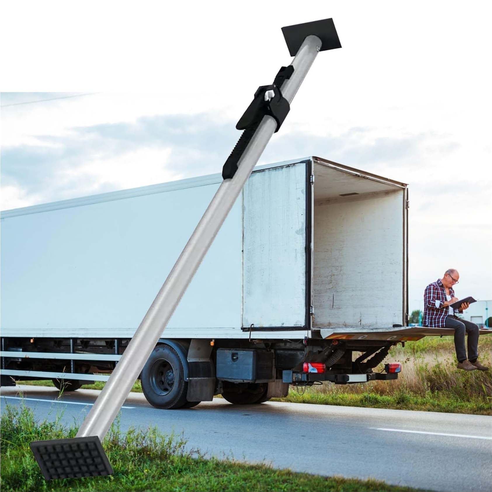 GYEQXKT Adjustable Cargo Bar with Ratcheting Stabilizer for Secure Load Management in Vehicles