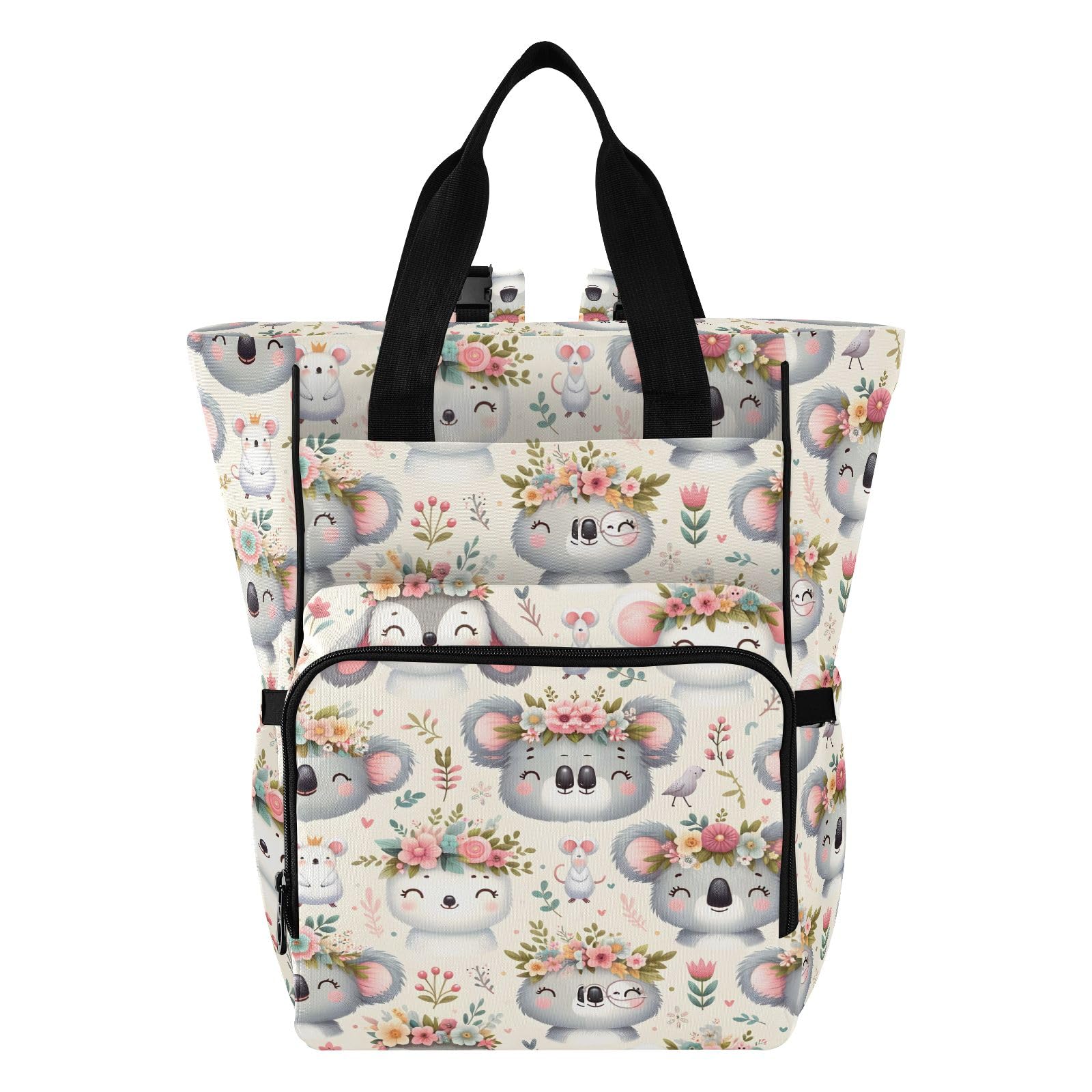 Mnsruu Simpatico Koala lama e topo borsa per pannolini del bambino zaino grande borsa impermeabile borse per pannolini da viaggio per mamme e papà
