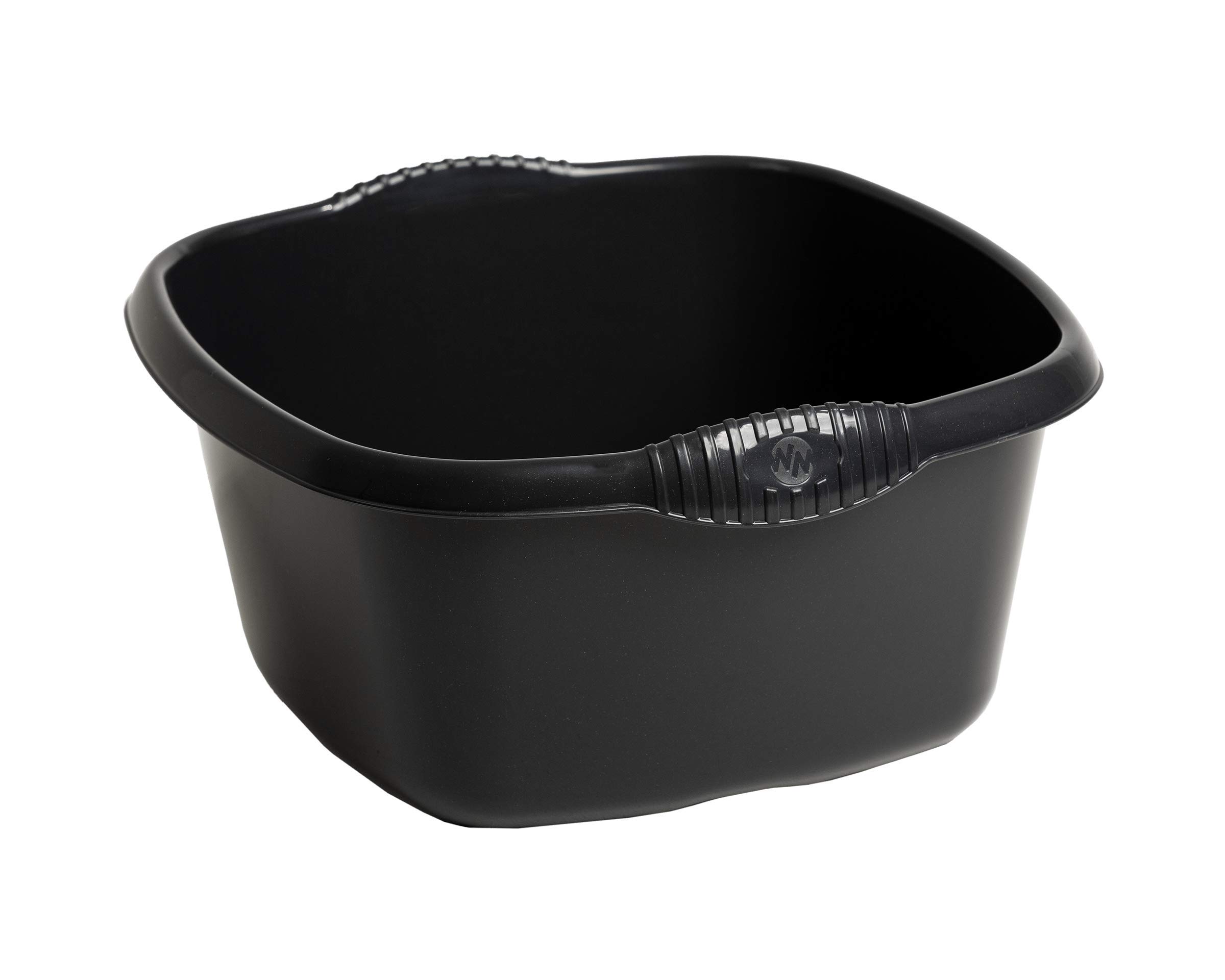 M1ss Black 32Cm Plastic Square Washing Up Bowl Sink Tidy Basin Mixing Kitchen Caddy 9L Litre Serving Bowls