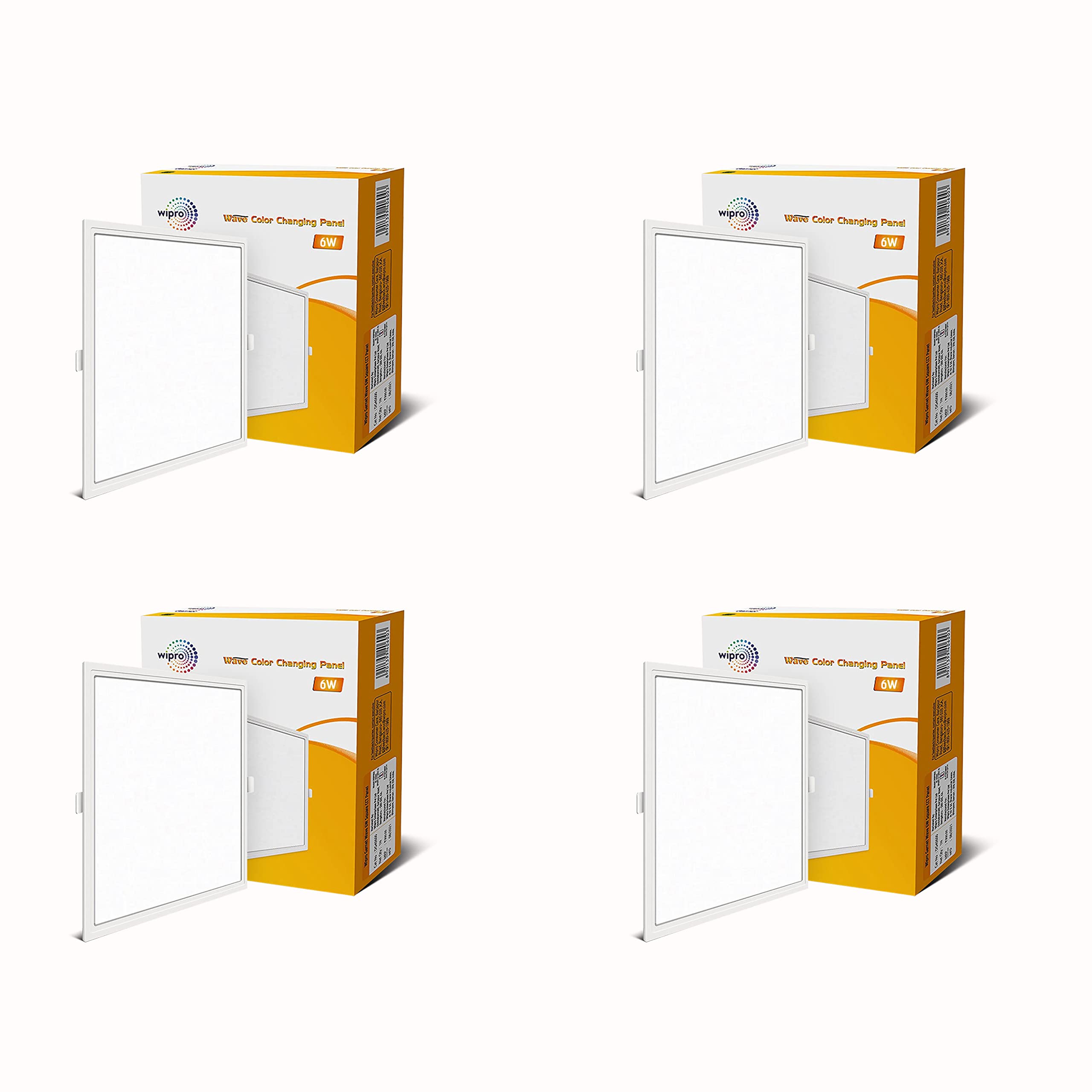 wipro Garnet 6W Wave CCT Square Panel | Colour Changing Panel | Warm White, Neutral White, Cool White |Slim Border & Sleek Design | Recessed Downlighter for False Ceiling|Cutout 100x100mm|Pack of 4-image-30