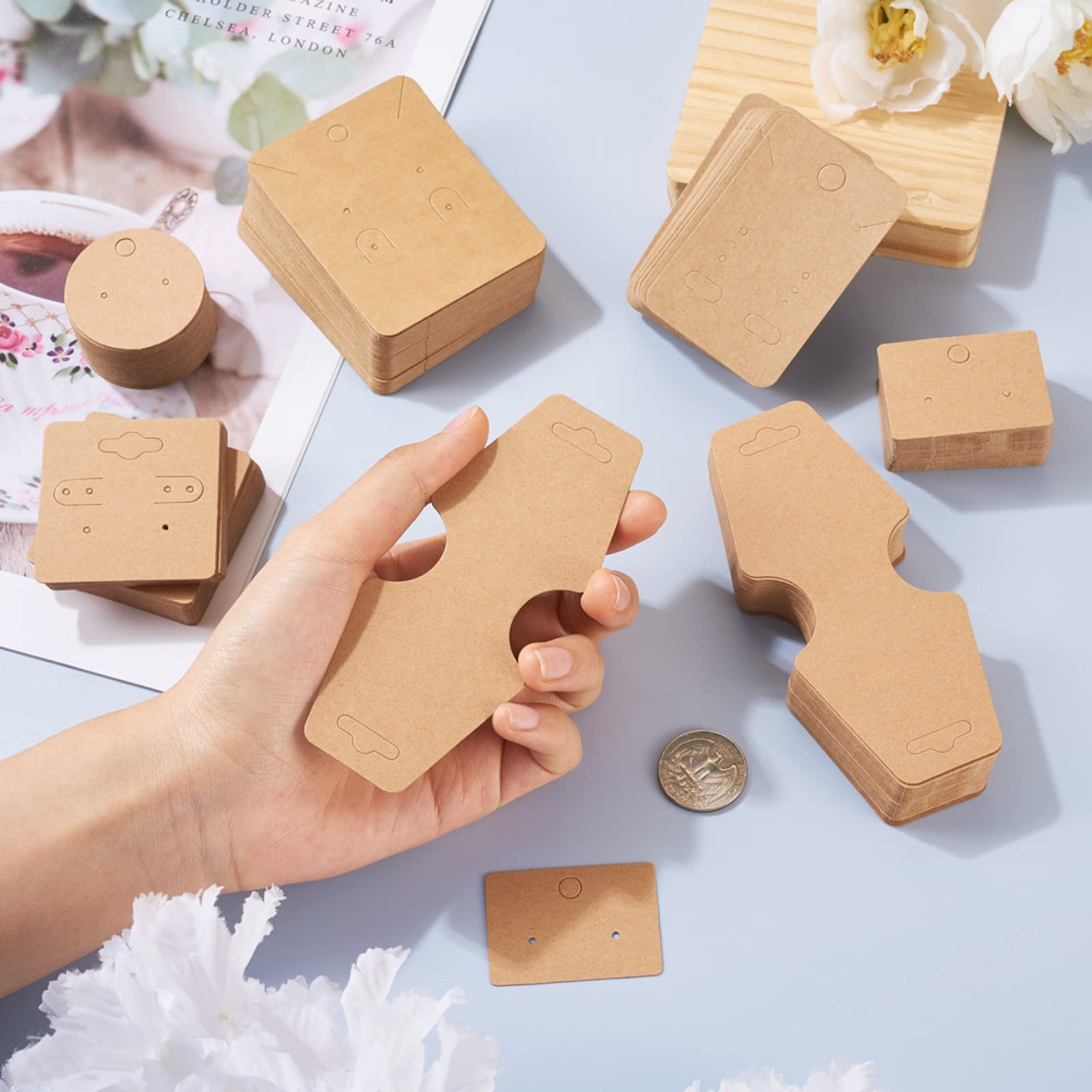 Angoily Lot De 300 Supports De Boucles D'oreilles En Papier