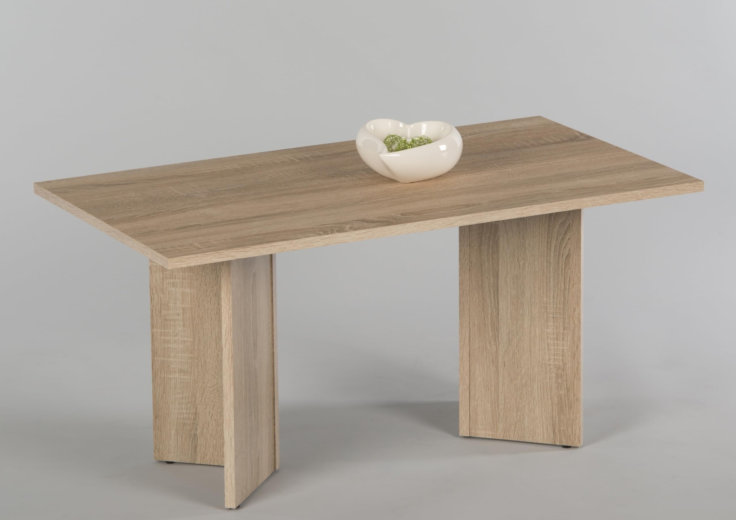 möbelando Couchtisch Minimal – Moderner Wohnzimmertisch in Sonoma Eiche Dekor | 86x44x58 cm | Pflegeleicht & Stabil | Ideal für Skandinavisches & Modernes Wohnen