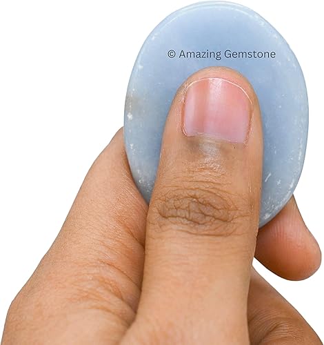 Vista 56 de Cristales de piedra de preocupación de cuarzo rosa y piedras curativas, piedras de preocupación para regalos de alivio del estrés, cristal de piedra