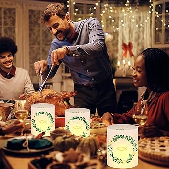 12 portacandele da tavolo, motivo pesce eucalipto, verde, ideale come