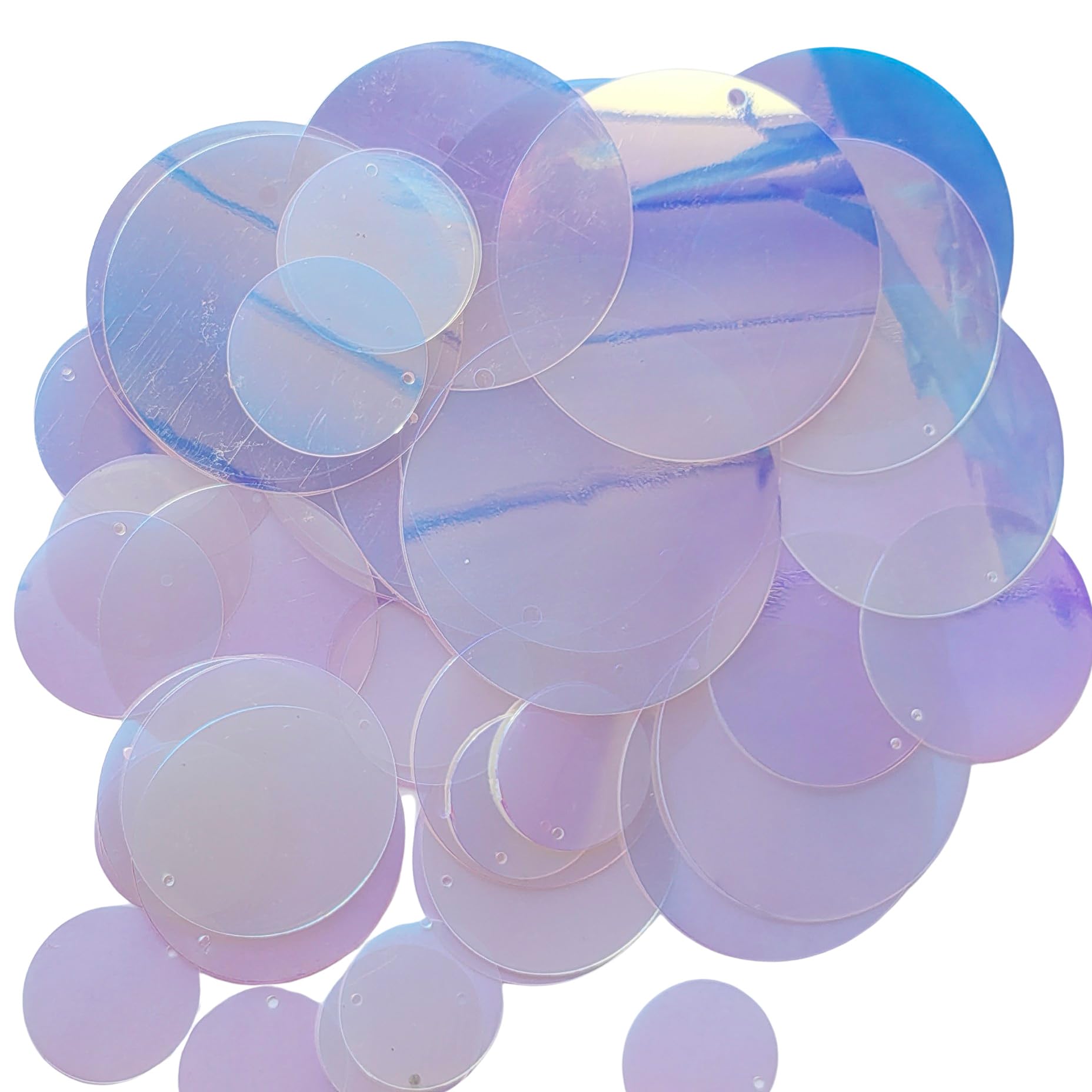 5 Beutel Runde Pailletten 10mm - Bastel Pailletten Mit Seitlichem Loch