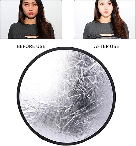 Miniatura 3 de Reflectores de iluminación 2 en 1 Ronda Plegable Portátil 30cm/12inch Cámara Foto Reflector Difusor para Fotografía Reflector Retrato Naturaleza