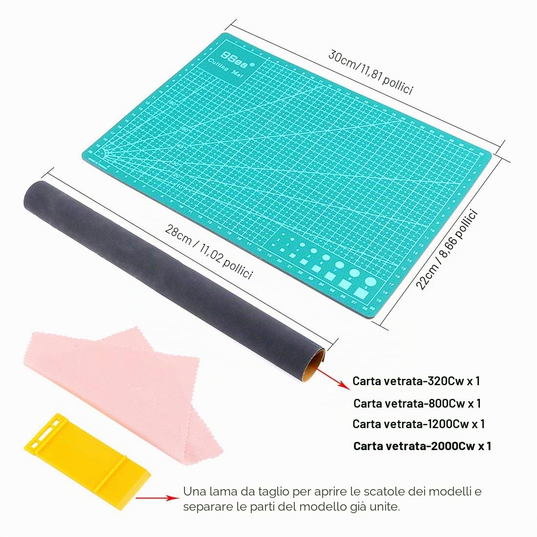 Keadic 55Pcs Professionale Modeler Strumenti di Base Craft Set Hobby Building Tools Kit Gunpla Tools Model Kit Modeler Strumenti di Base Set per Auto Model Building Riparazione e Fissaggio