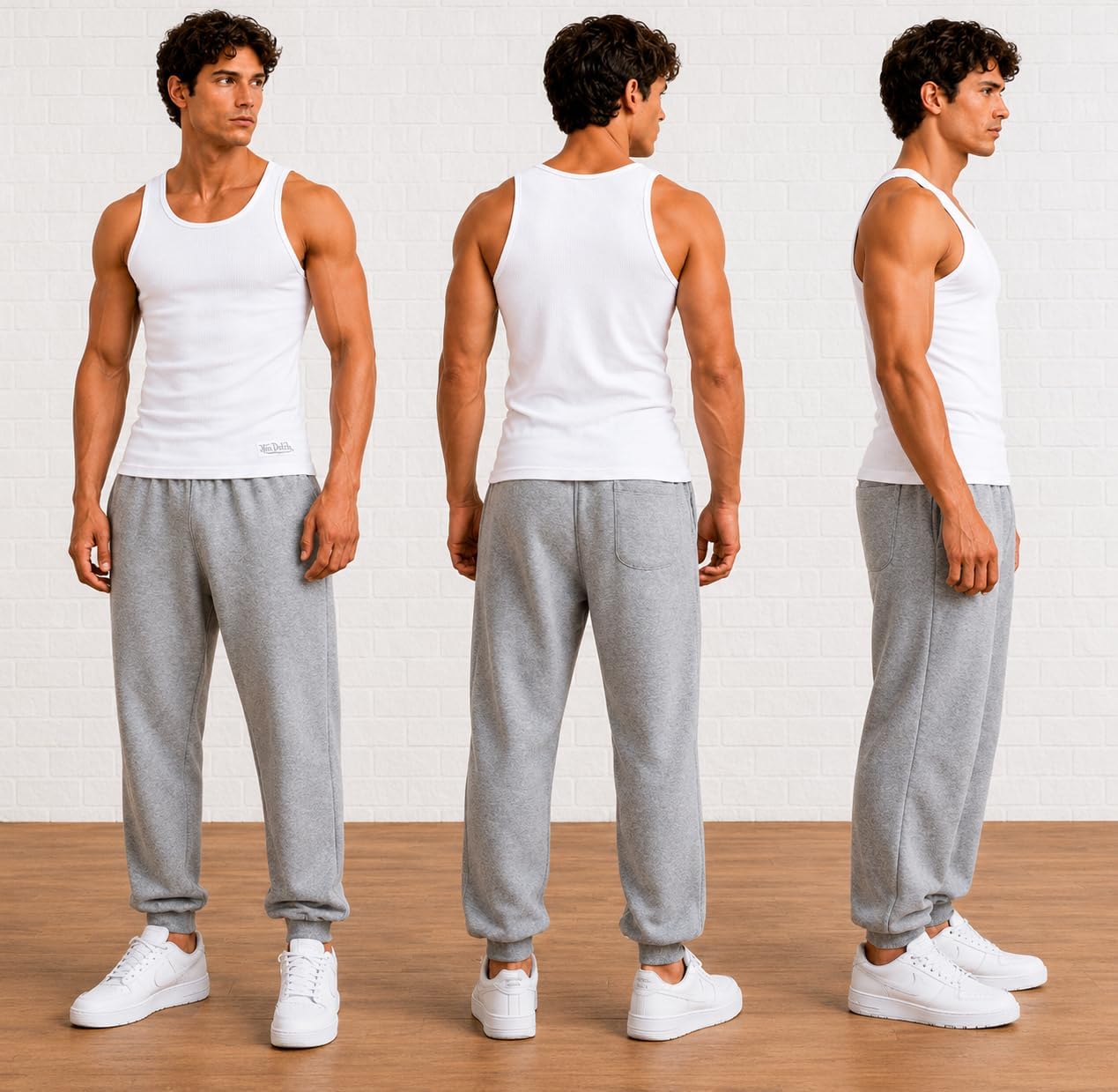 Von Dutch Mens Tank Tops - 5 Pack Soft Cotton A-Shirts for Men, Sleeveless Classic Mens Undershirts for Everyday Wear