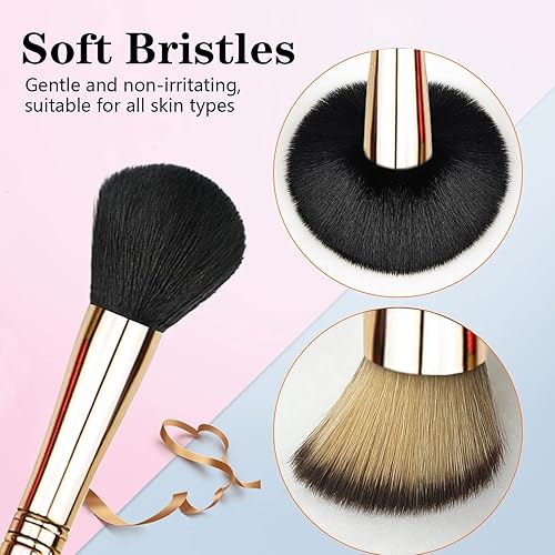 Miniatura 4 de Velony Vacay 4 en 1 sistema del cepillo del maquillaje, cepillos del maquillaje del tamaño del viaje todo en un cepillo de la base