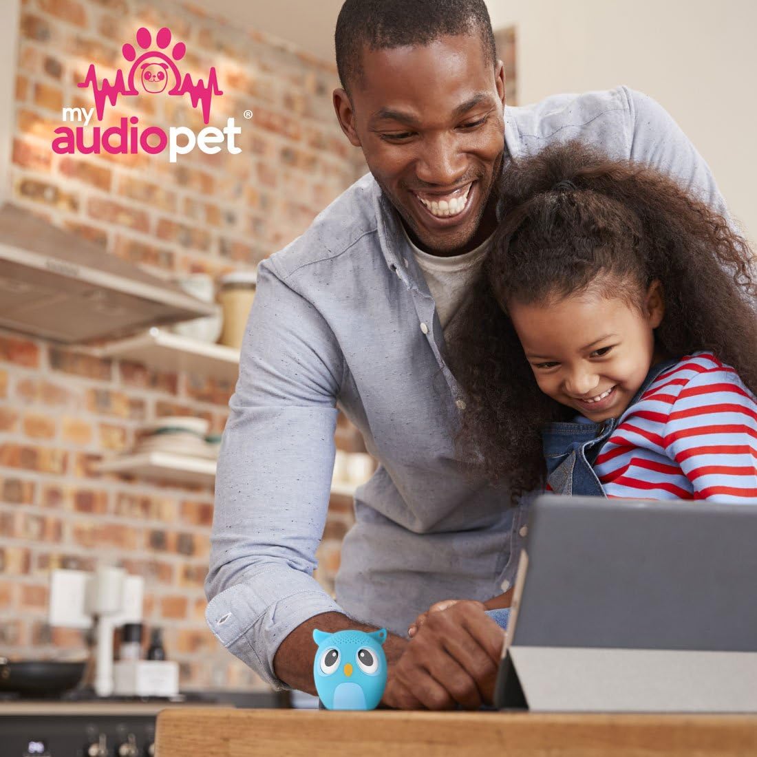 Product Deal My Audio Pet Mini Bluetooth Animal Wireless Speaker for Kids of All Ages - True Wireless Stereo – Pair with Another TWS Pet for Powerful Rich Room-Filling Sound (OWLcapella Blue)