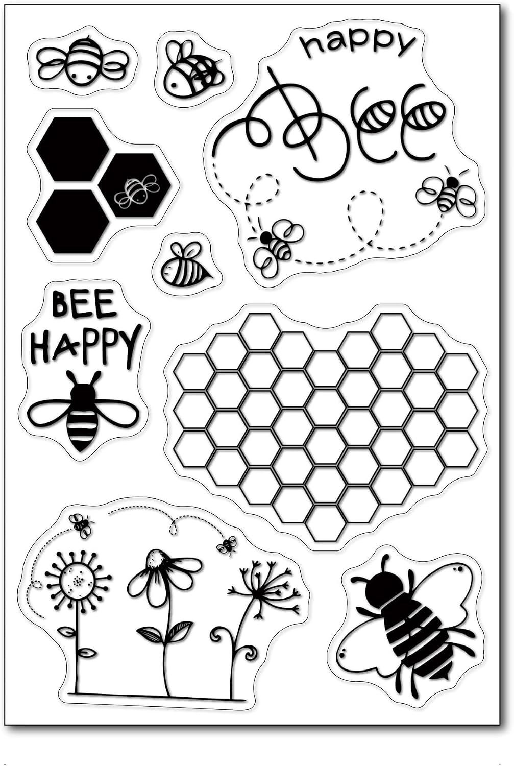 Birthday Sentiment Clear Stamps for Journaling, Birthday Phrase Greeting Words Rubber Stamps for Scrapbooking Photo Album and Other Paper Crafts Decoration