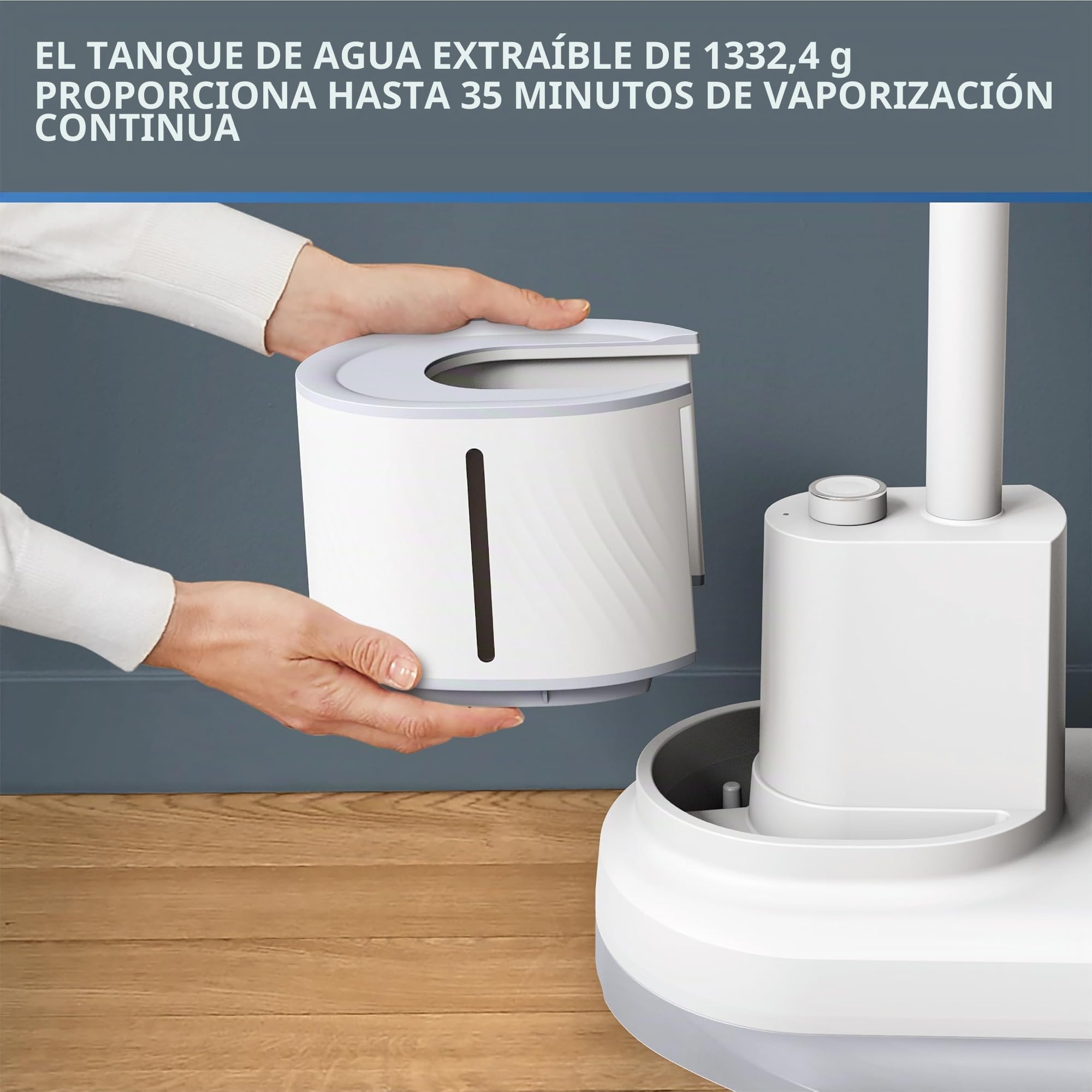 Rowenta, vaporizador para ropa, vapor en el hogar, acero inoxidable de tamaño completo con tabla de planchar vertical, tanque de agua de 42 onzas, perchero para ropa, compacto, 1800 vatios,