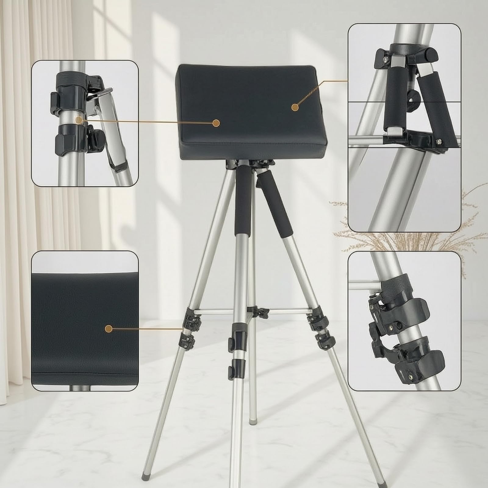 F Fityle Portable Equipment Stand Soporte Trípode Reposabrazos para Maquillaje Permanente Regulable y Orientación Flexible Aluminio de Aviación Portátil Adecuado para Estudio Trabajo