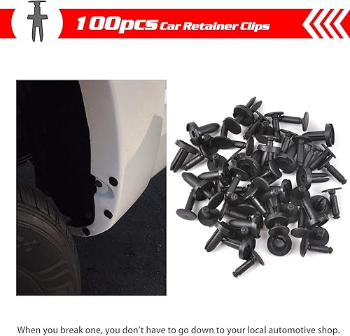 Vista 6 de OTUAYAUTO 100 clips de revestimiento de guardabarros, repuesto para Dodge Avenger 08-14, Challenger 08-15, Jeep Grand Cherokee 05-15, cierre de Clip