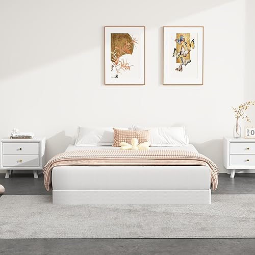 Miniatura 7 de Base de colchón con base de colchón con marco de metal resistente, sin ruido, fácil montaje para cama Queen de 5 pulgadas, somier tamaño Queen de 5