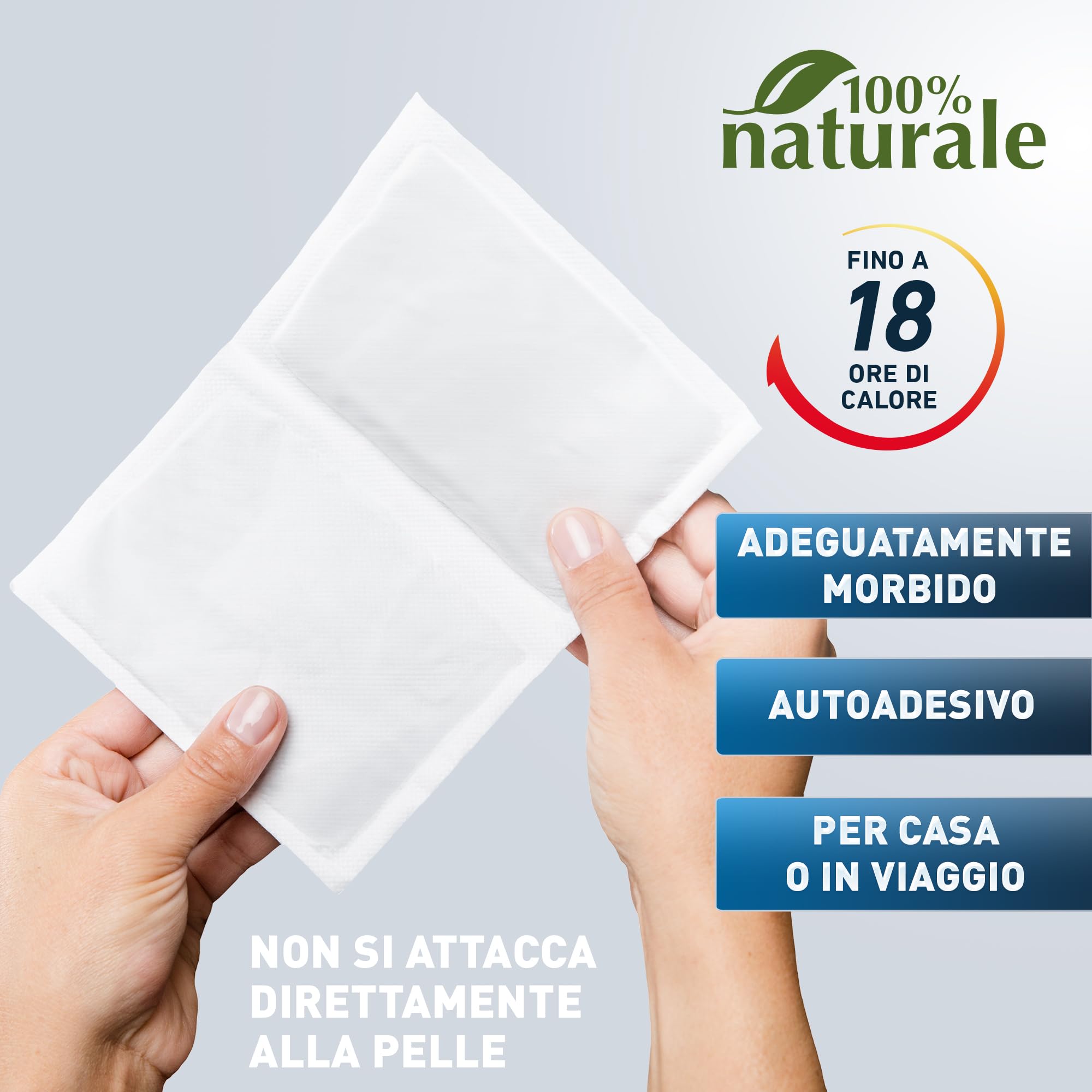 THE HEAT COMPANY Scalda-Schiena XL - EXTRA CALDO - adesivo - Scaldacorpo XL - 18 ore di piacevole calore - pronti all'uso - autoriscaldante - puro naturale - 3 pezzi