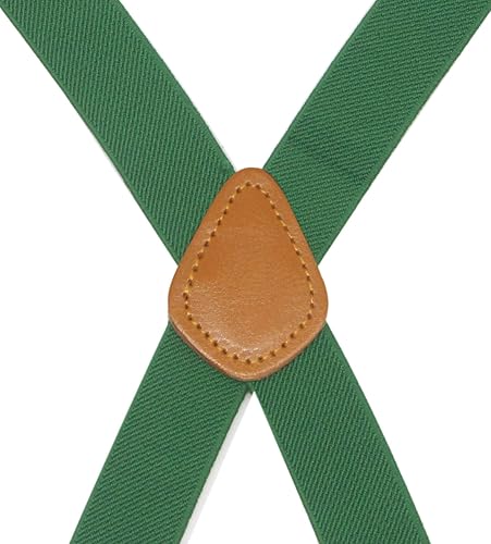 Miniatura 4 de Tirantes para hombre y mujer, conjunto de corbatín en X para bodas y eventos formales con tirantes elásticos de 1 pulgada de ancho