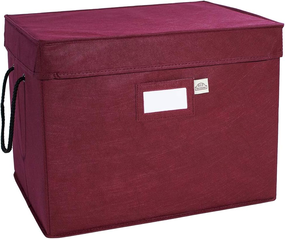 612 Vermont Christmas Ornament Storage Box with Adjustable Acid-Free Dividers, 3 Removable Trays with Handles, 17 Inch x 13 Inch x 13 Inch, Holds 36-4 Inch Ornaments - Image 6