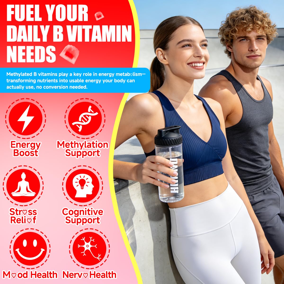 Methylated Vitamin B Complex Gummies: 22-in-1 for Daily Energy — Amazon image 4