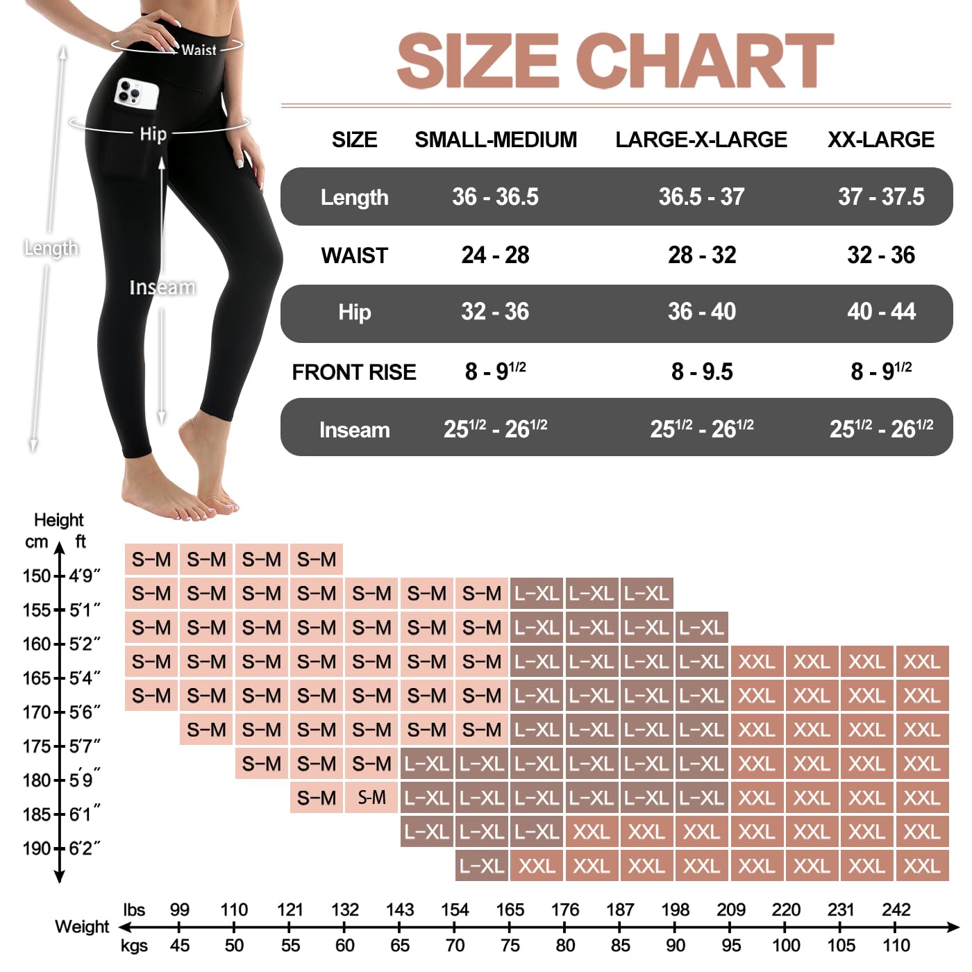 Bluemaple Leggings de cintura alta para mujer, pantalones de control de abdomen que no se transparentan, pantalones de yoga suaves para correr, talla grande, 05-Gris, S - M