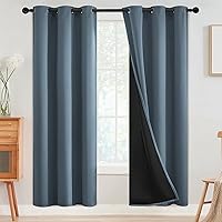 Vista 28 de SimpleHome - Cortinas opacas 100% para recámara, cortinas de ventana con ojales beige, con aislamiento térmico, cortinas de oscurecimiento