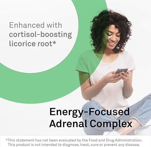 Miniatura 3 de AdreCor con raíz de regaliz NeuroScience - Complejo suprarrenal con rodiola e histidina que aumenta el cortisol y disminuye la fatiga (90 cápsulas)