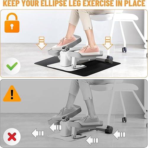 Miniatura 2 de Alfombrilla de entrenamiento antideslizante de doble cara para ejercitador elíptico de piernas, tapete de ejercicio para protección elíptica de