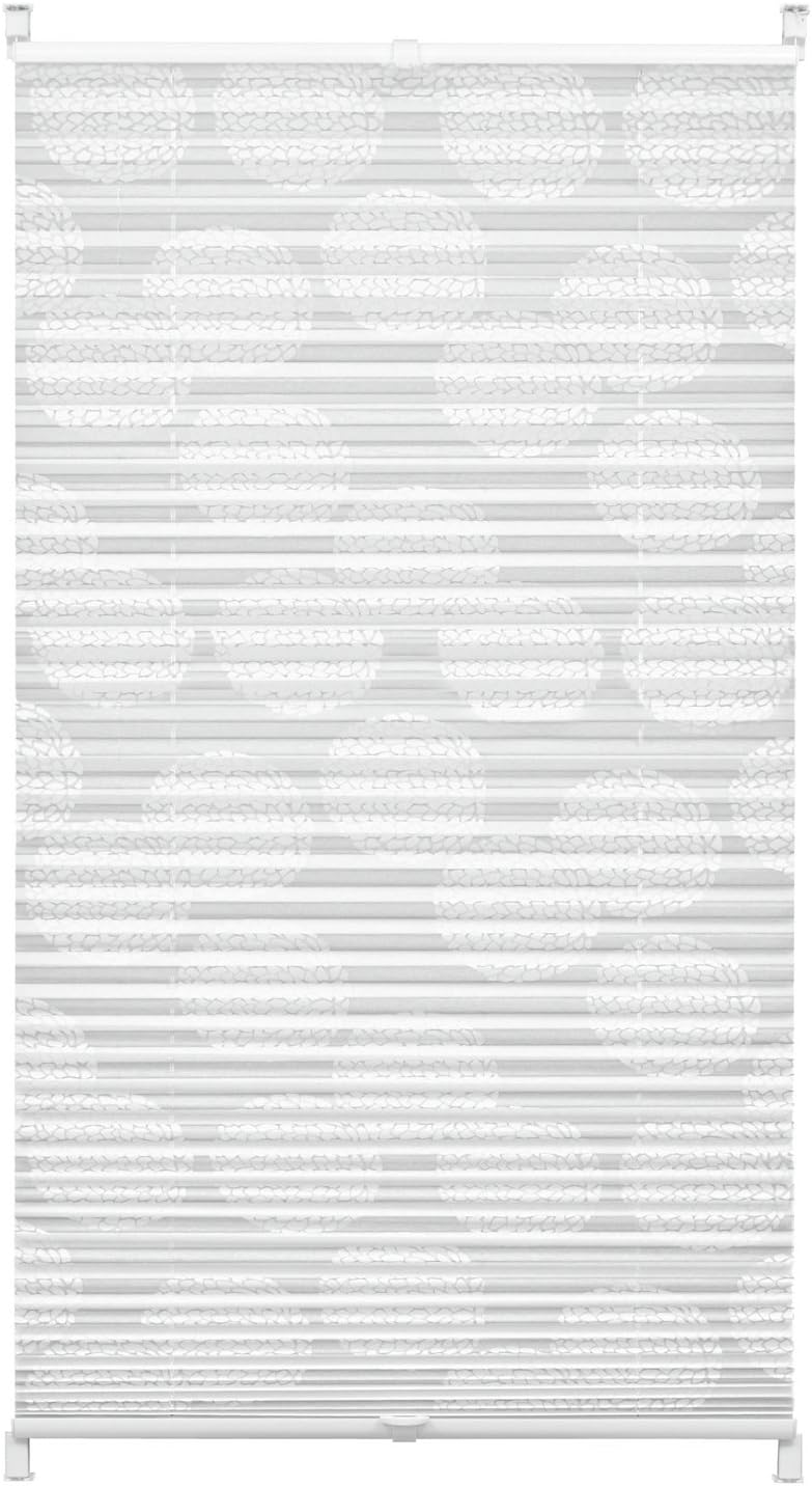 GARDINIA EASYFIX Maja Plissee 50x130cm - Blickdichtes Rollo Ohne Bohren