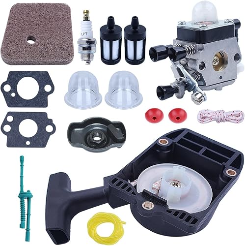Miniatura 2 de Fricgore Piezas de repuesto para arranque de retroceso W Carburador Ajr Fueil Flilter Kit para Stjhl FS80 FS85 FS75 Motosierra Piezas de repuesto