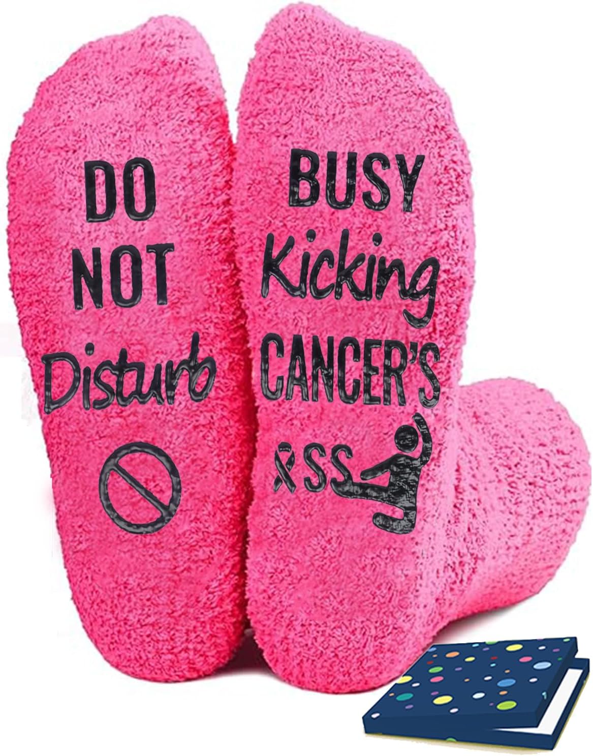 Breast Cancer Socks Gifts for Women - Cancer Awareness Accessories Chemo Survivor Comfort Care Gifts for Cancer Patients