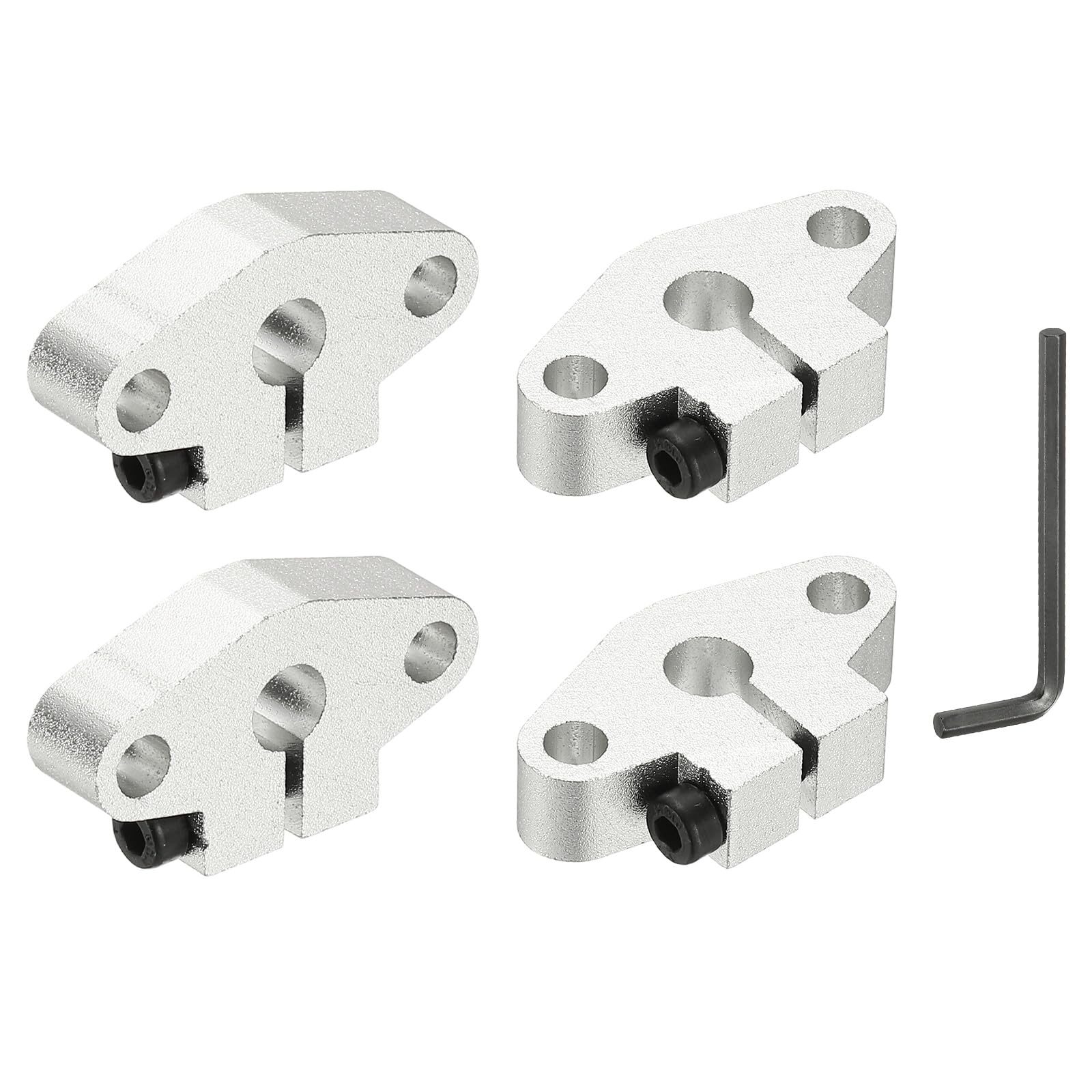 QUARKZMAN SHF6 Soporte Guía Lineal Aluminio Varilla 6mm ID Abrazadera Movimiento Paquete 4