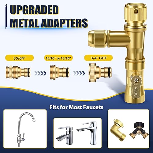 Miniatura 3 de GADFISH Aspiradora de grava para acuario, cambiador de agua, herramientas de limpieza de peceras, bomba rápida universal de sifón, cambio de agua