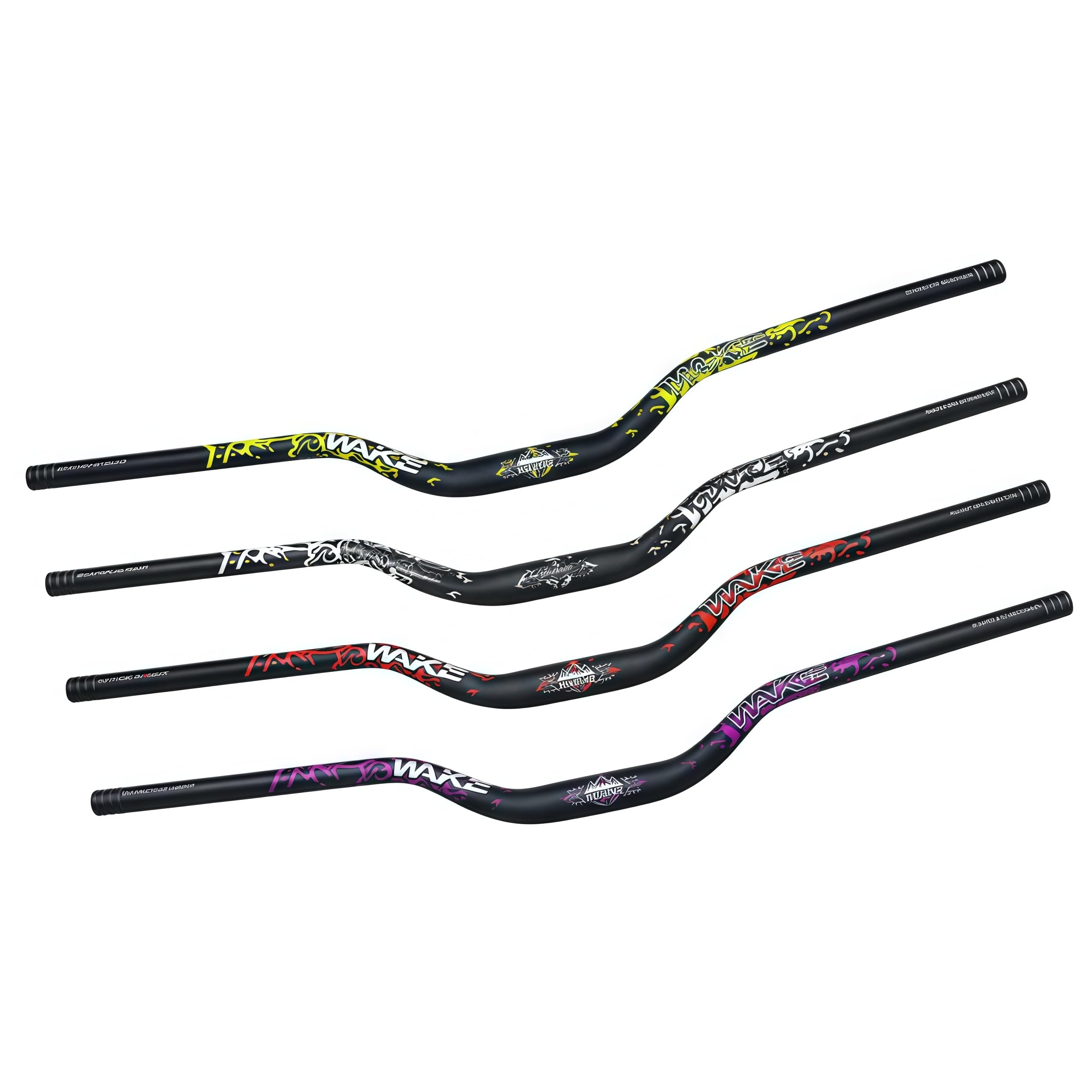 TRKIMAL φ31.8mm Manillar de bicicleta de carretera MTB Extra largo de 720mm, tija de 55mm, para ciclismo de descenso, carreras, fuera de carretera MTB, BMX (Negro+Púrpura)
